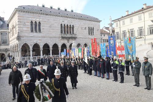 L'assessore regionale alla Sicurezza, Pierpaolo Roberti, durante la celebrazione dell'undicesima Festa della Polizia locale, celebrata per la prima volta a Udine in occasione della ricorrenza di San Sebastiano, santo patrono del Corpo.